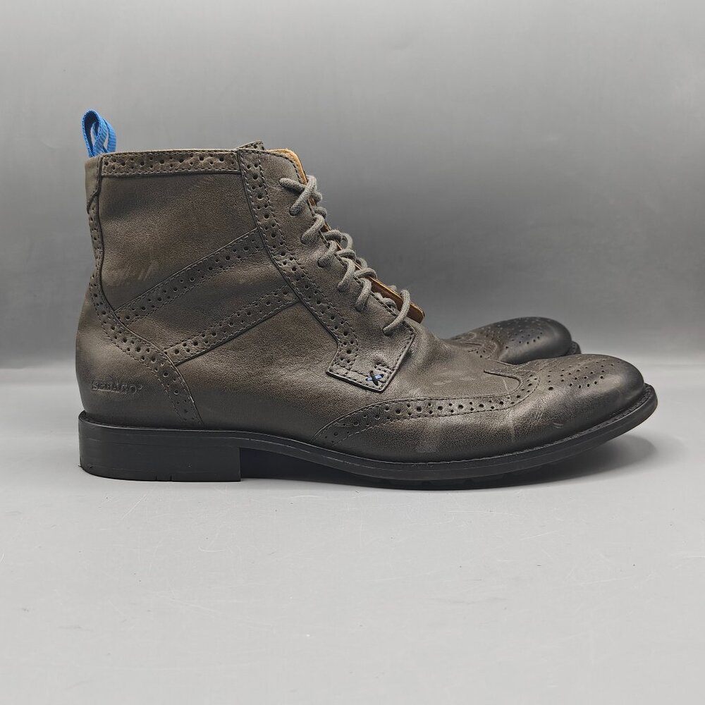 Sebago Dresden Wingtip Leather Green chestnut Boots B810534 Men's